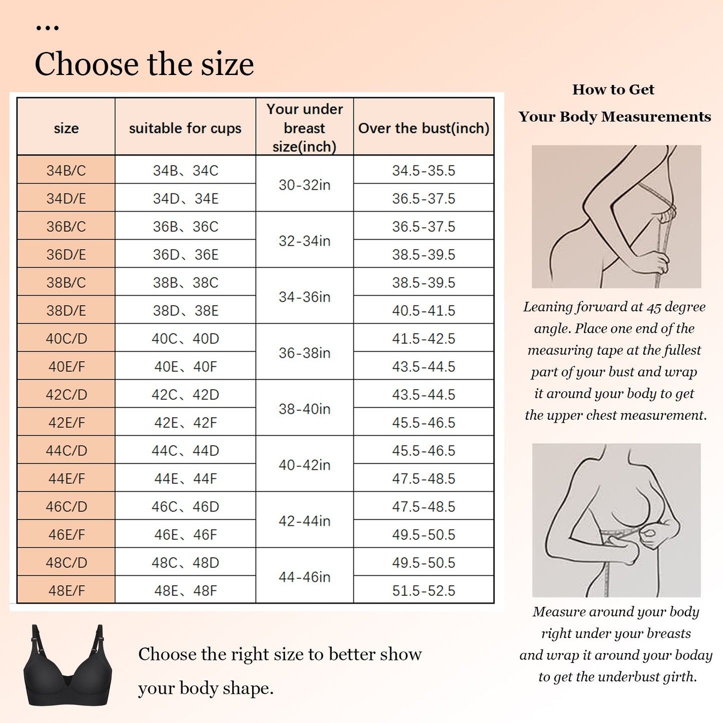 Full coverage bra with attractive appearance
