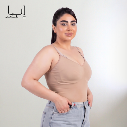 Body shaper bodysuit with compression and support to shape and firm the body for Eid and travel