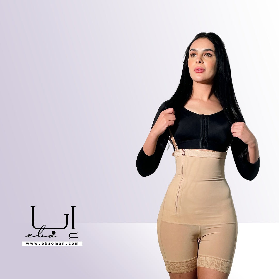 Waist sculpting corset for occasions with side zipper