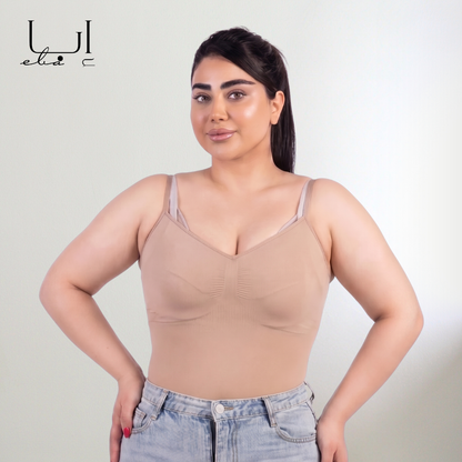 Body shaper bodysuit with compression and support to shape and firm the body for Eid and travel
