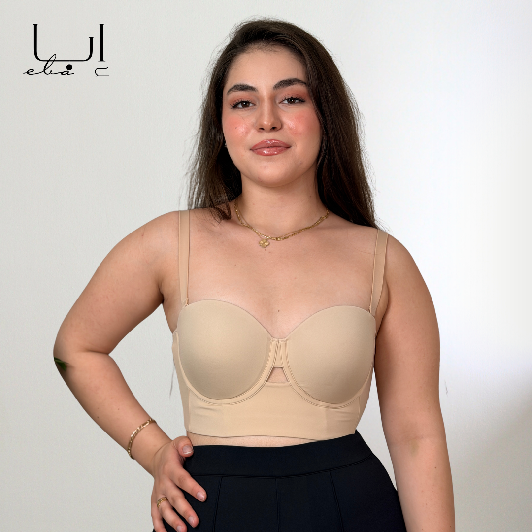 حمالة الصدر بتقنية رفع الصدر مع أشرطة قابلة للإزالة